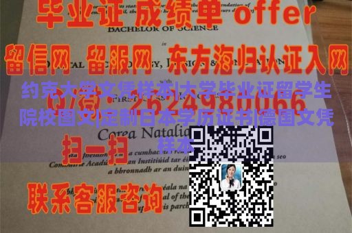 约克大学文凭样本|大学毕业证留学生院校图文|定制日本学历证书|德国文凭样本